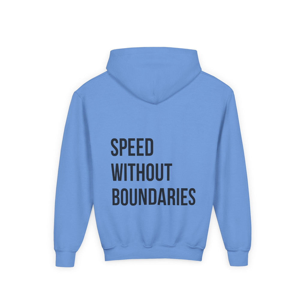 Pro Comfort Unisex Youth Hoodie “Speed Without Boundaries Edition” by Revolution Society - Revolution Society
