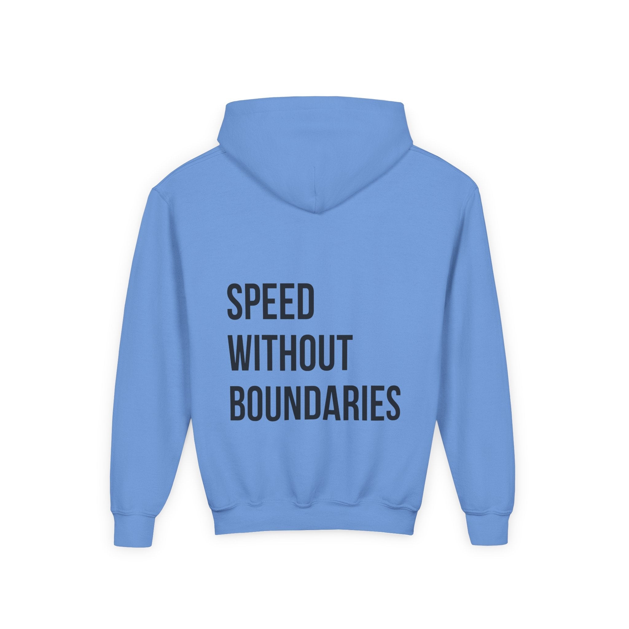 Pro Comfort Unisex Youth Hoodie “Speed Without Boundaries Edition” by Revolution Society - Revolution Society