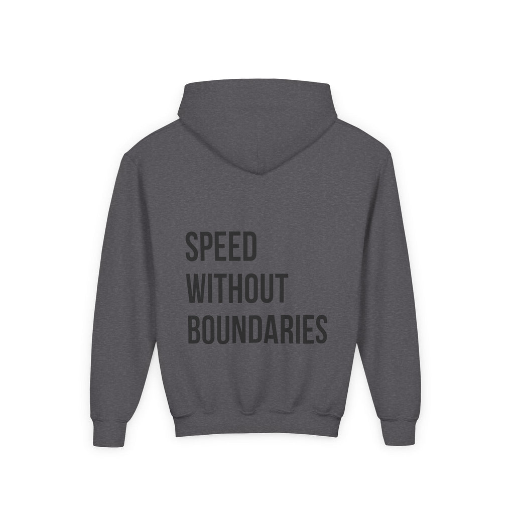 Pro Comfort Unisex Youth Hoodie “Speed Without Boundaries Edition” by Revolution Society - Revolution Society