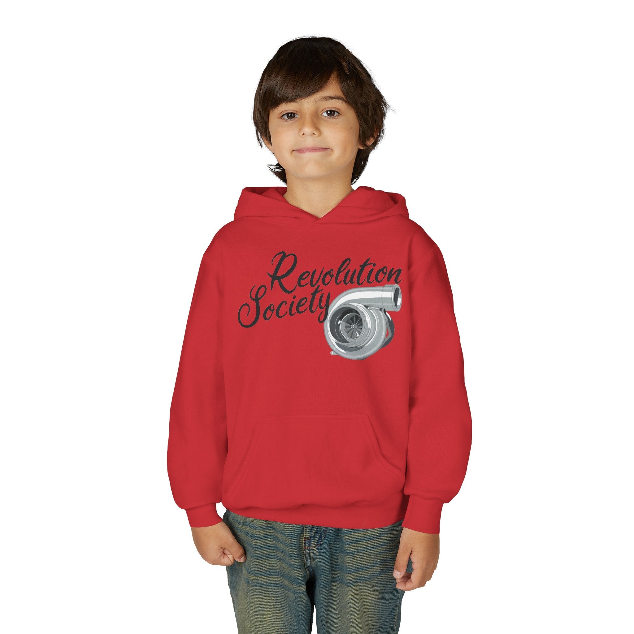 Pro Comfort Unisex Youth Hoodie “Speed Without Boundaries Edition” by Revolution Society - Revolution Society
