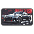 Racing GT Sports Car Desk Mat — Gamer Mousepad with White Supercar Illustration - Revolution Society