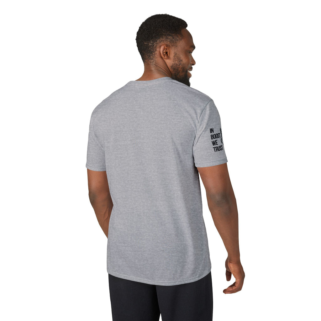 Revolution Society Athletic T‑Shirt — With Logo & Turbocharger Graphic Right Sleeve - Revolution Society