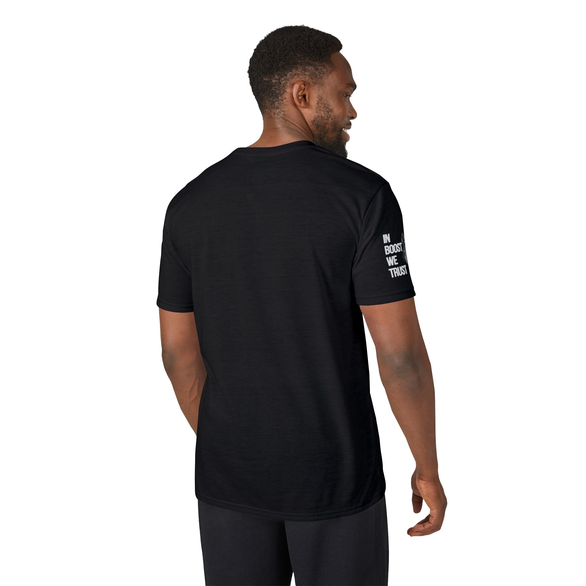 Revolution Society Athletic T‑Shirt — With Logo & Turbocharger Graphic Right Sleeve - Revolution Society