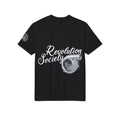 Revolution Society Athletic T‑Shirt — With Logo & Turbocharger Graphic Right Sleeve - Revolution Society