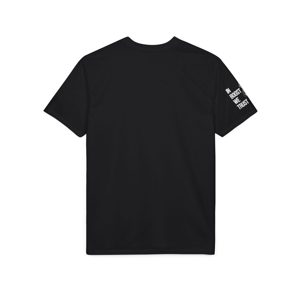 Revolution Society Athletic T‑Shirt — With Logo & Turbocharger Graphic Right Sleeve - Revolution Society