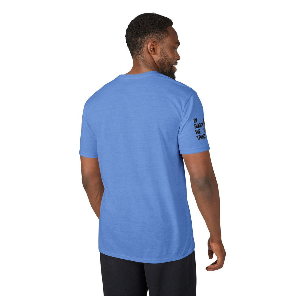 Revolution Society Athletic T‑Shirt — With Logo & Turbocharger Graphic Right Sleeve - Revolution Society
