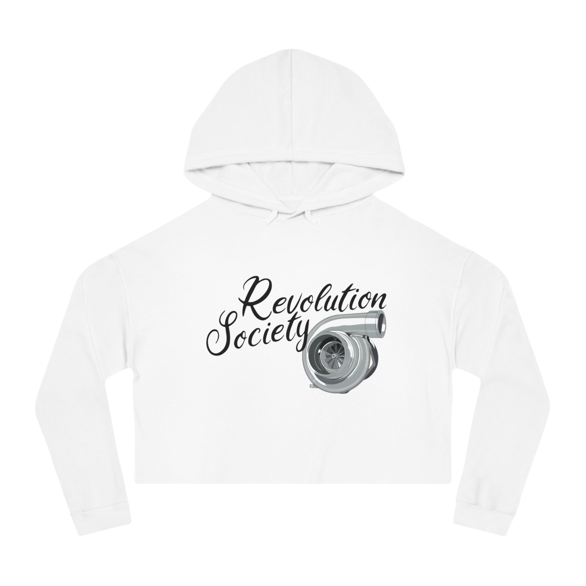 Women’s Cropped Hooded Sweatshirt “Speed Without Boundarie Edition” by Revolution Society - Revolution Society