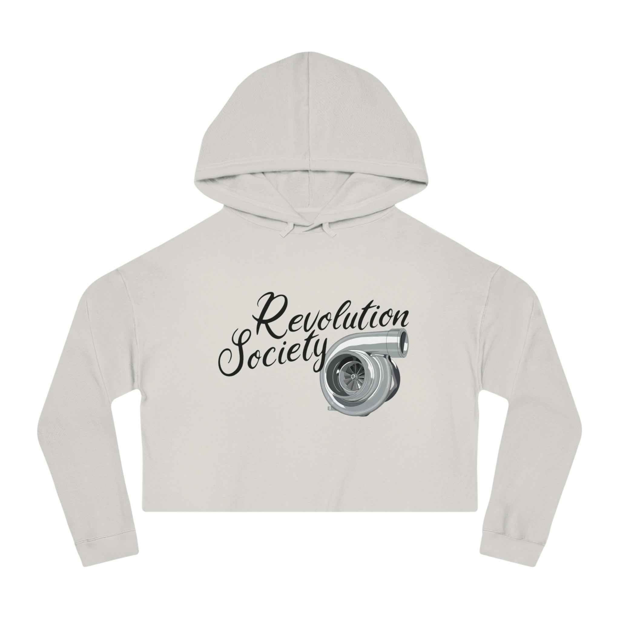 Women’s Cropped Hooded Sweatshirt “Speed Without Boundarie Edition” by Revolution Society