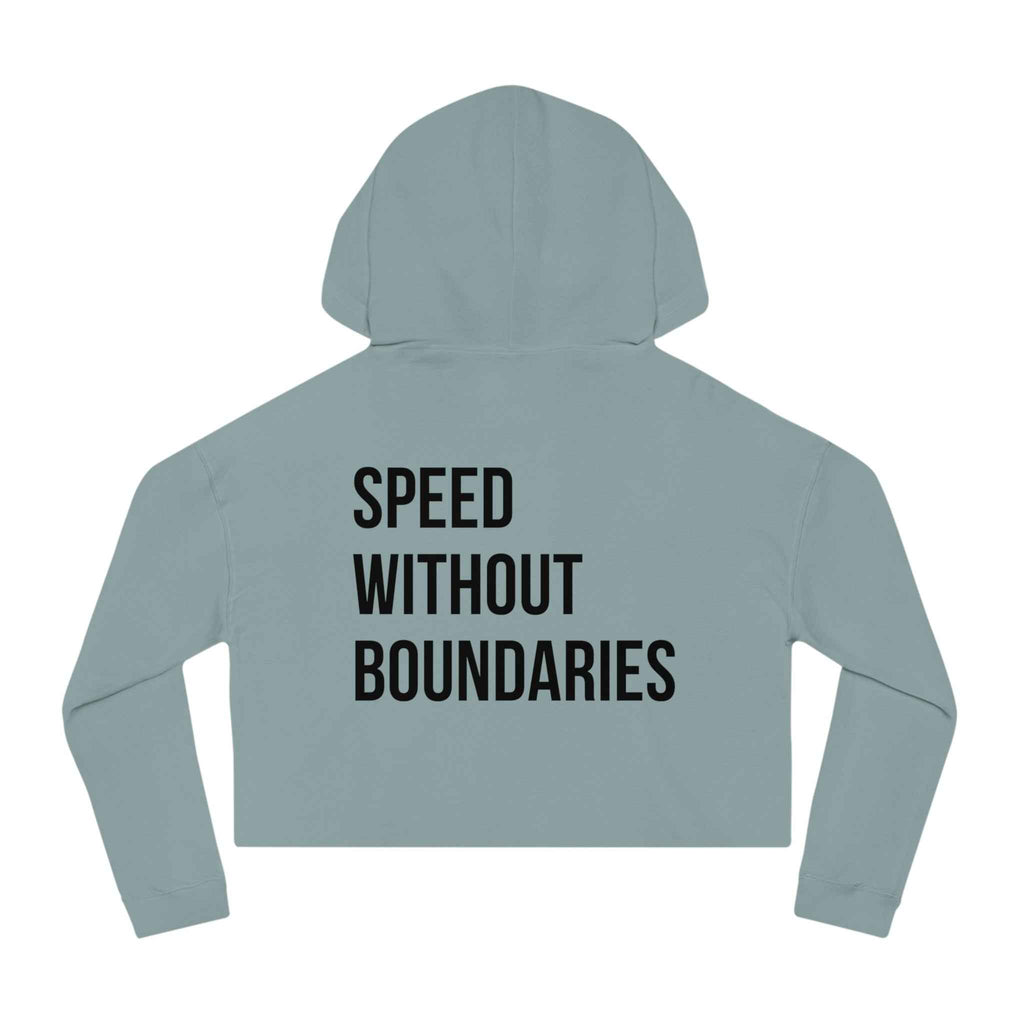 Women’s Cropped Hooded Sweatshirt “Speed Without Boundarie Edition” by Revolution Society - Revolution Society