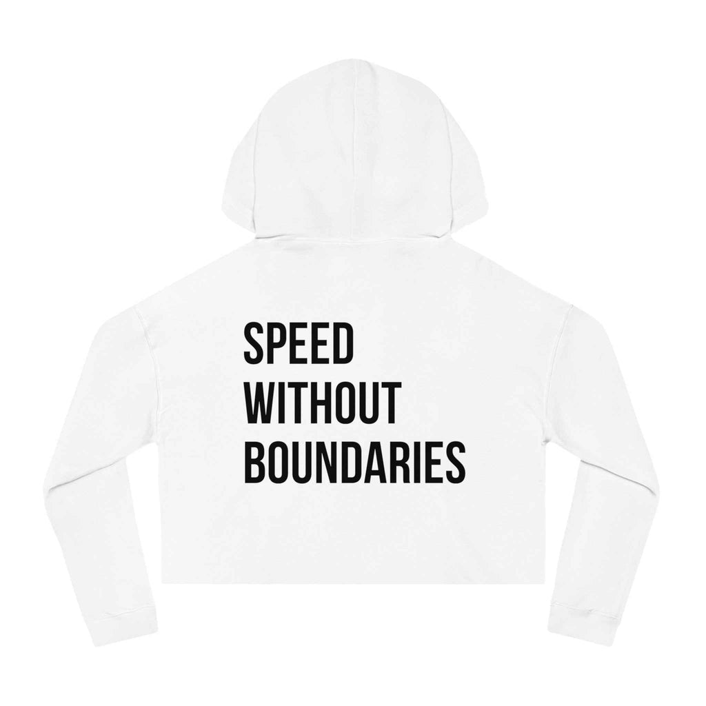 Women’s Cropped Hooded Sweatshirt “Speed Without Boundarie Edition” by Revolution Society - Revolution Society