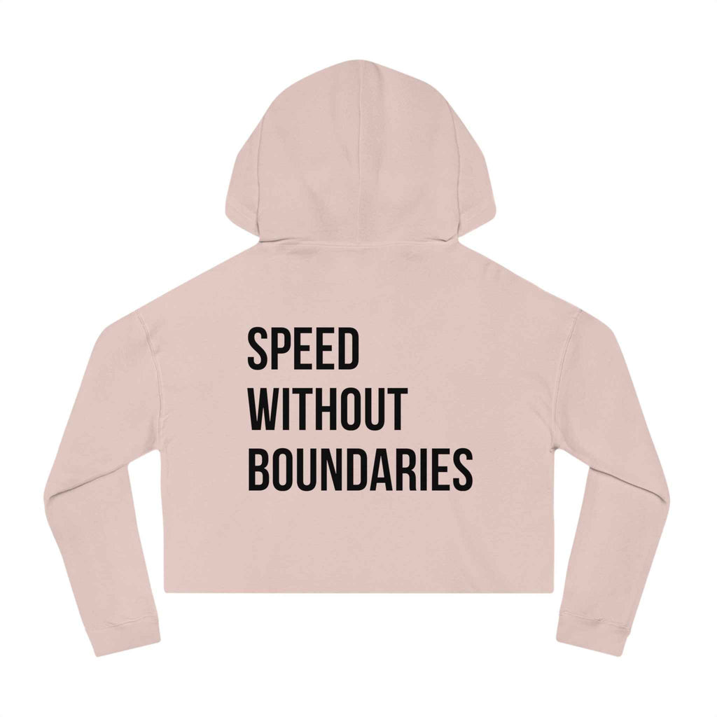 Women’s Cropped Hooded Sweatshirt “Speed Without Boundarie Edition” by Revolution Society - Revolution Society