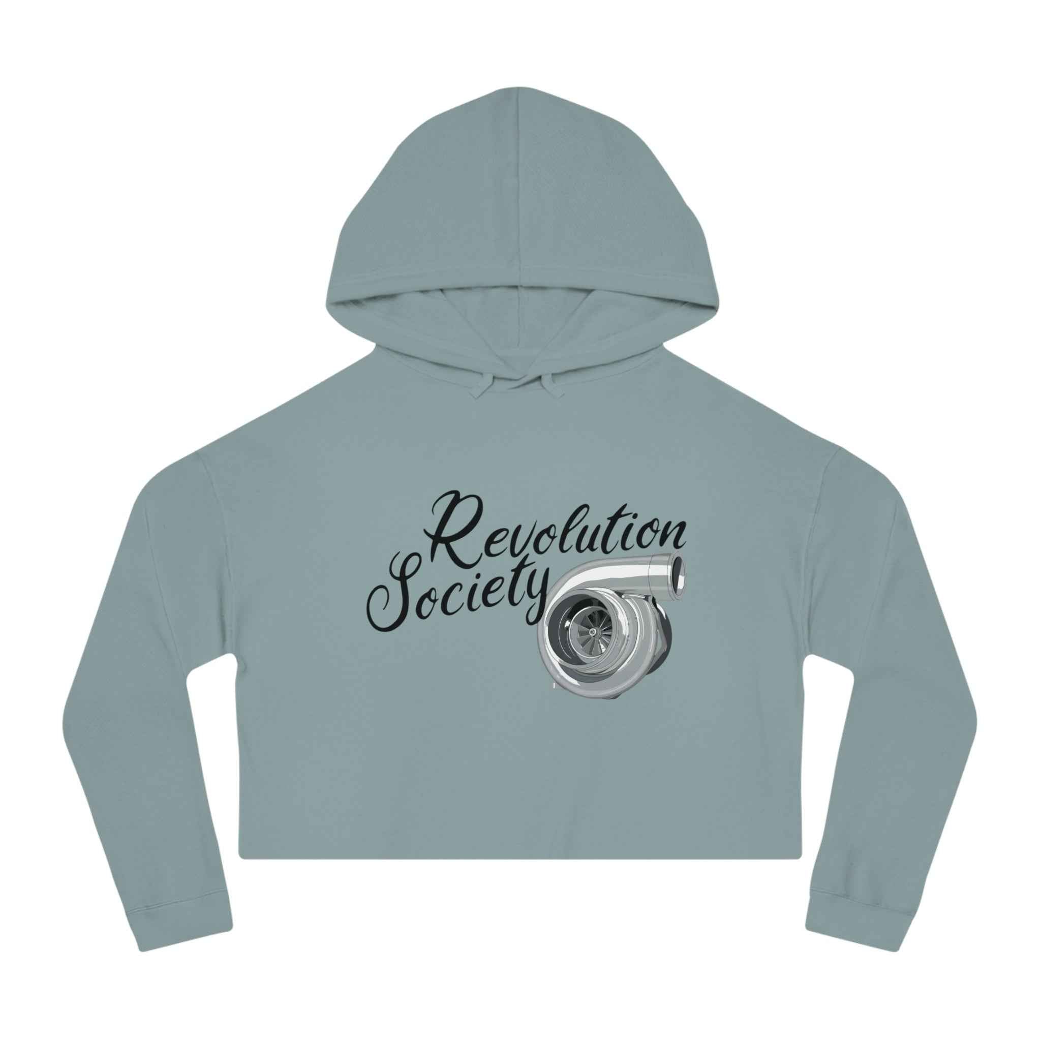 Women’s Cropped Hooded Sweatshirt “Speed Without Boundarie Edition” by Revolution Society