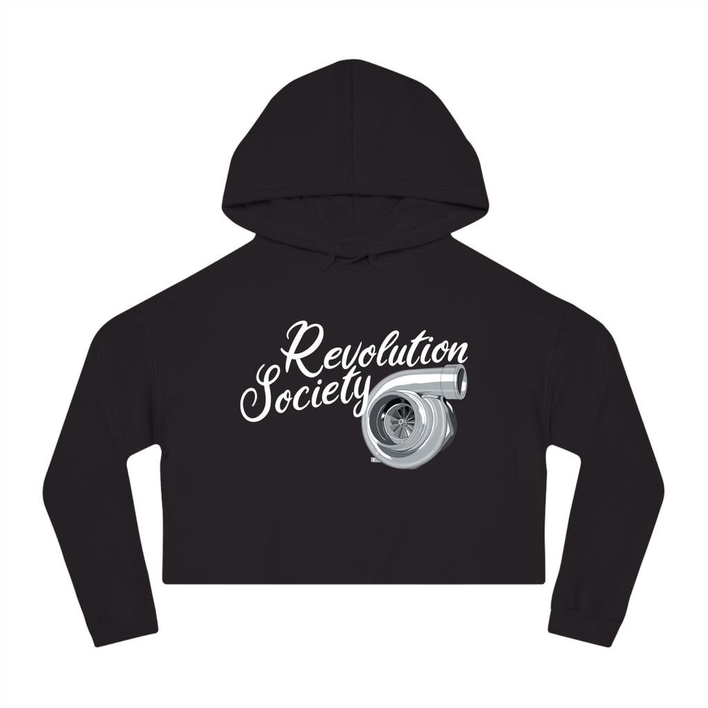 Women’s Cropped Hooded Sweatshirt “Speed Without Boundarie Edition” by Revolution Society - Revolution Society