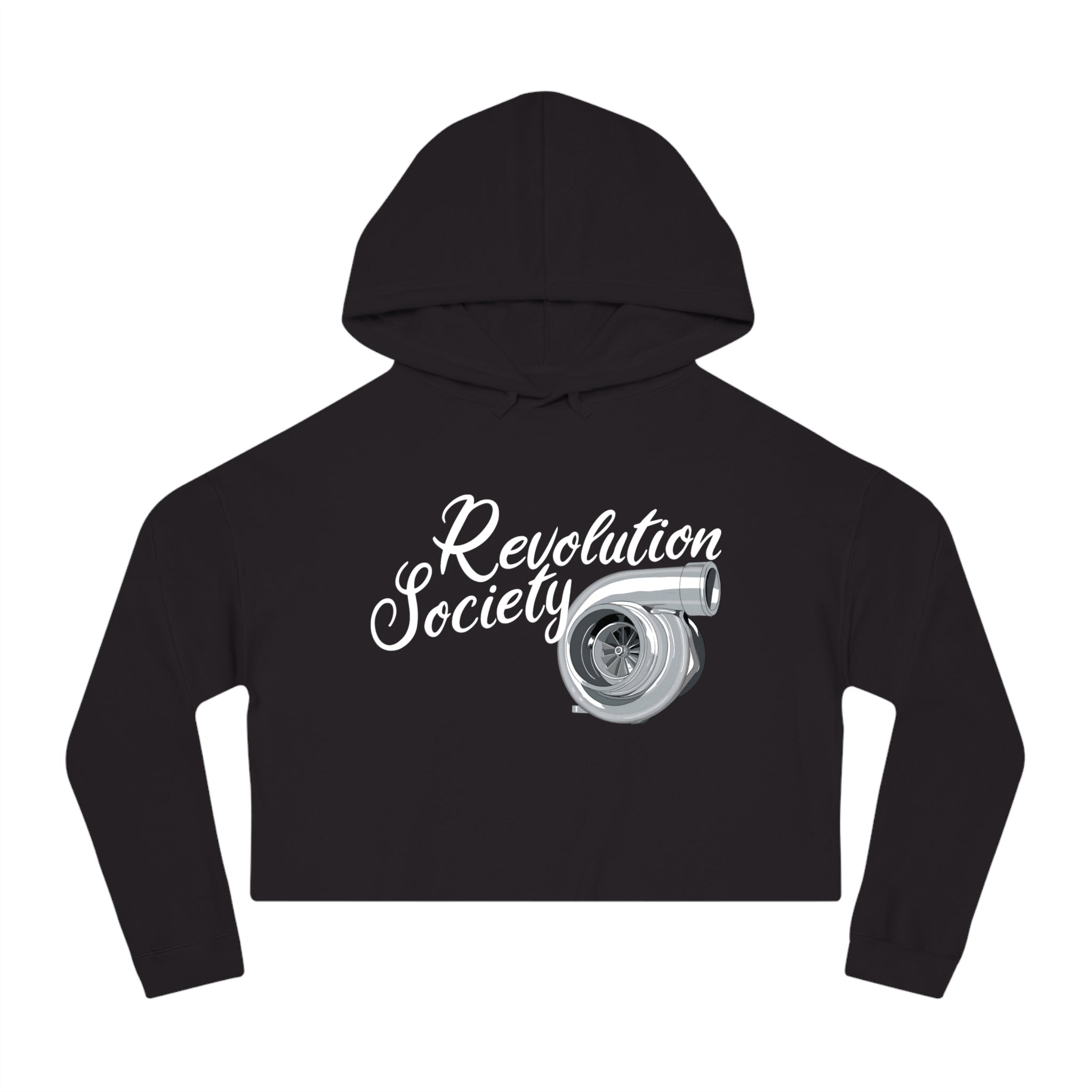 Women’s Cropped Hooded Sweatshirt “Speed Without Boundarie Edition” by Revolution Society - Revolution Society