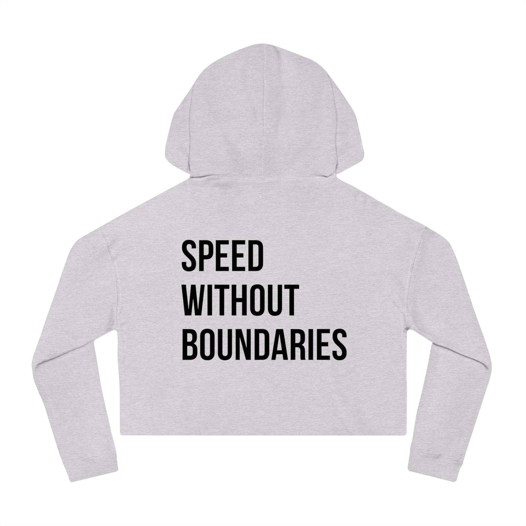 Women’s Cropped Hooded Sweatshirt “Speed Without Boundarie Edition” by Revolution Society - Revolution Society