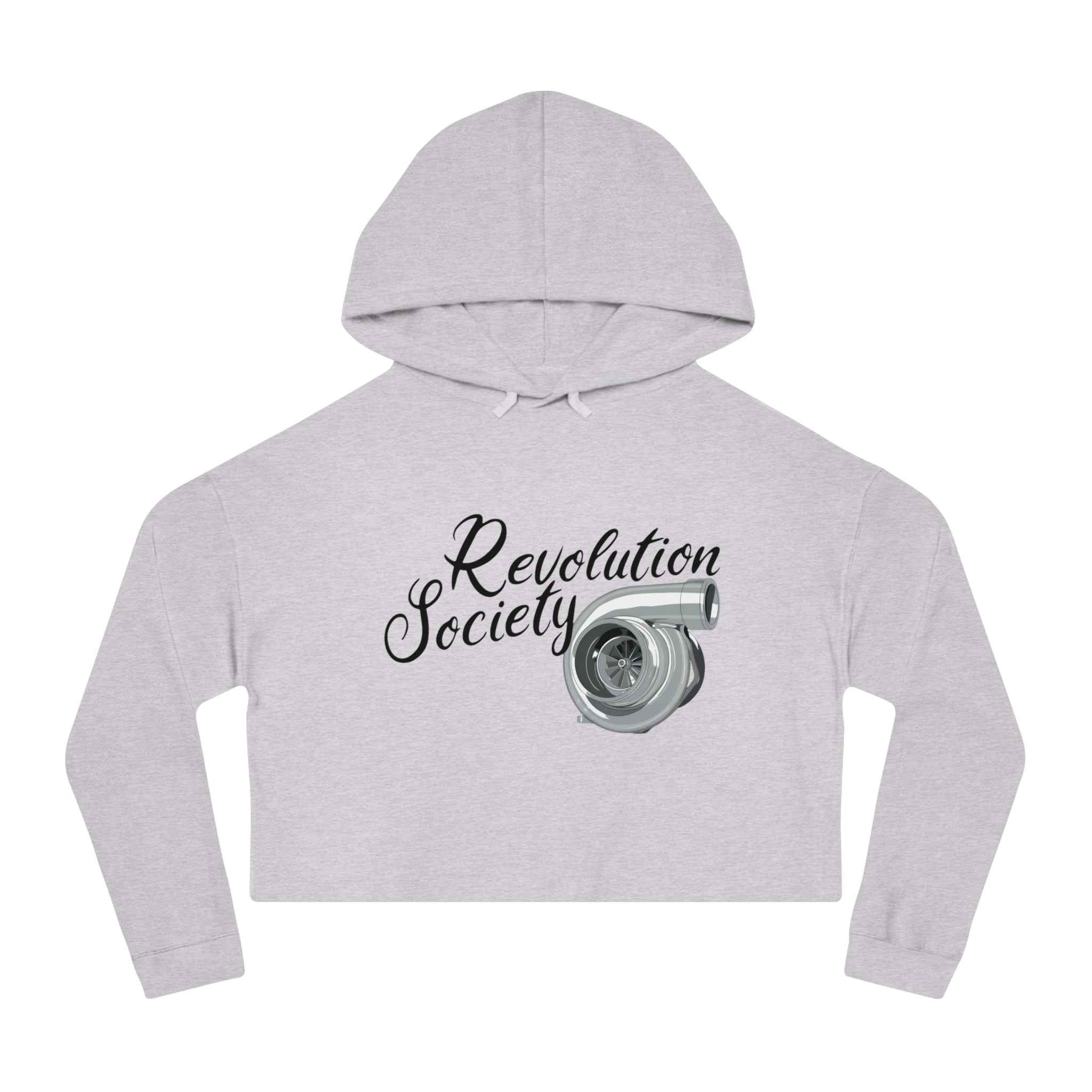 Women’s Cropped Hooded Sweatshirt “Speed Without Boundarie Edition” by Revolution Society